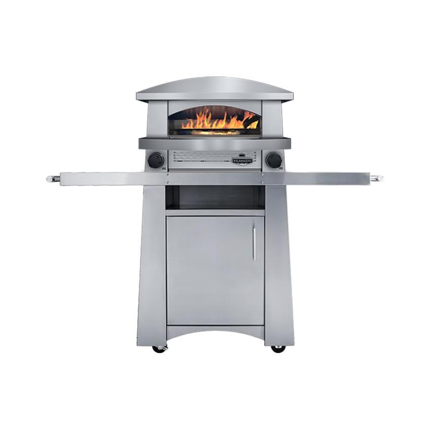 Kalamazoo AFPO-T-CART Artisan Fire Pizza Oven Cart - Marine-Grade - Shown with AFPO Pizza Oven thumbnail