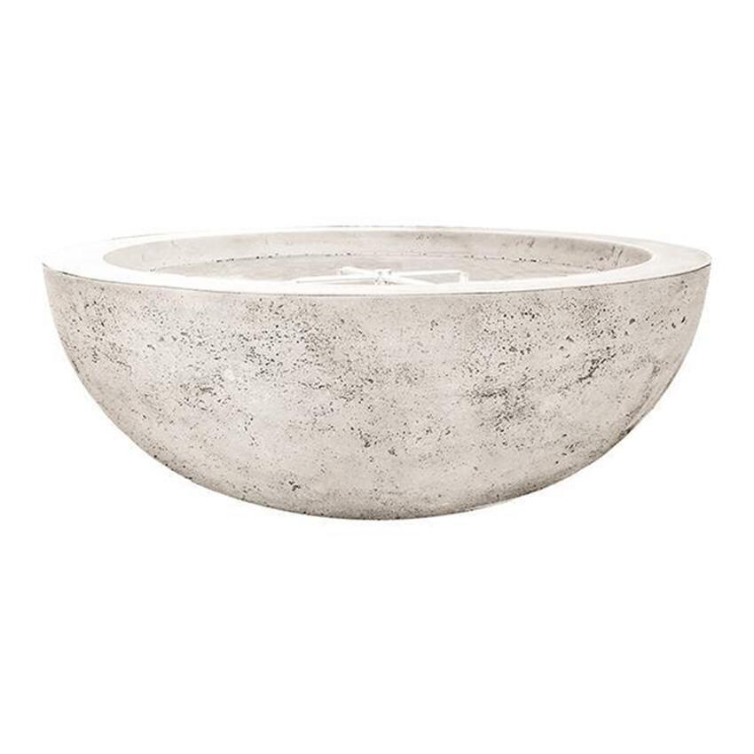 Moderno 4 48-in Round Glass Fiber Reinforced Concrete Natural Gas Fire Bowl in Natural by Prism Hardscapes - White Background thumbnail