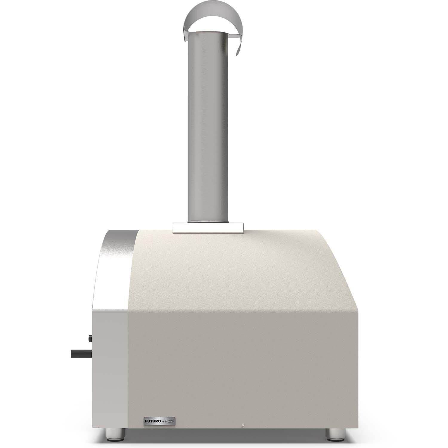 Alfa FXFT-4P-MWS-U Futuro 4 Pizze Natural Gas Pizza Oven - White Stone - Right Side View - White Background thumbnail