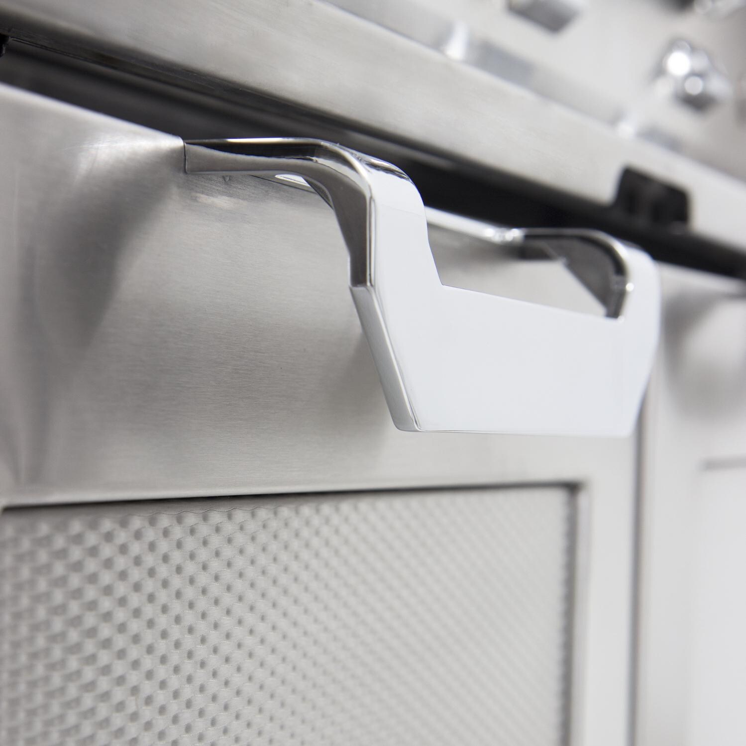 Hestan 30-Inch Double Drawer And Door Tower Cart Only - Handle Detail thumbnail