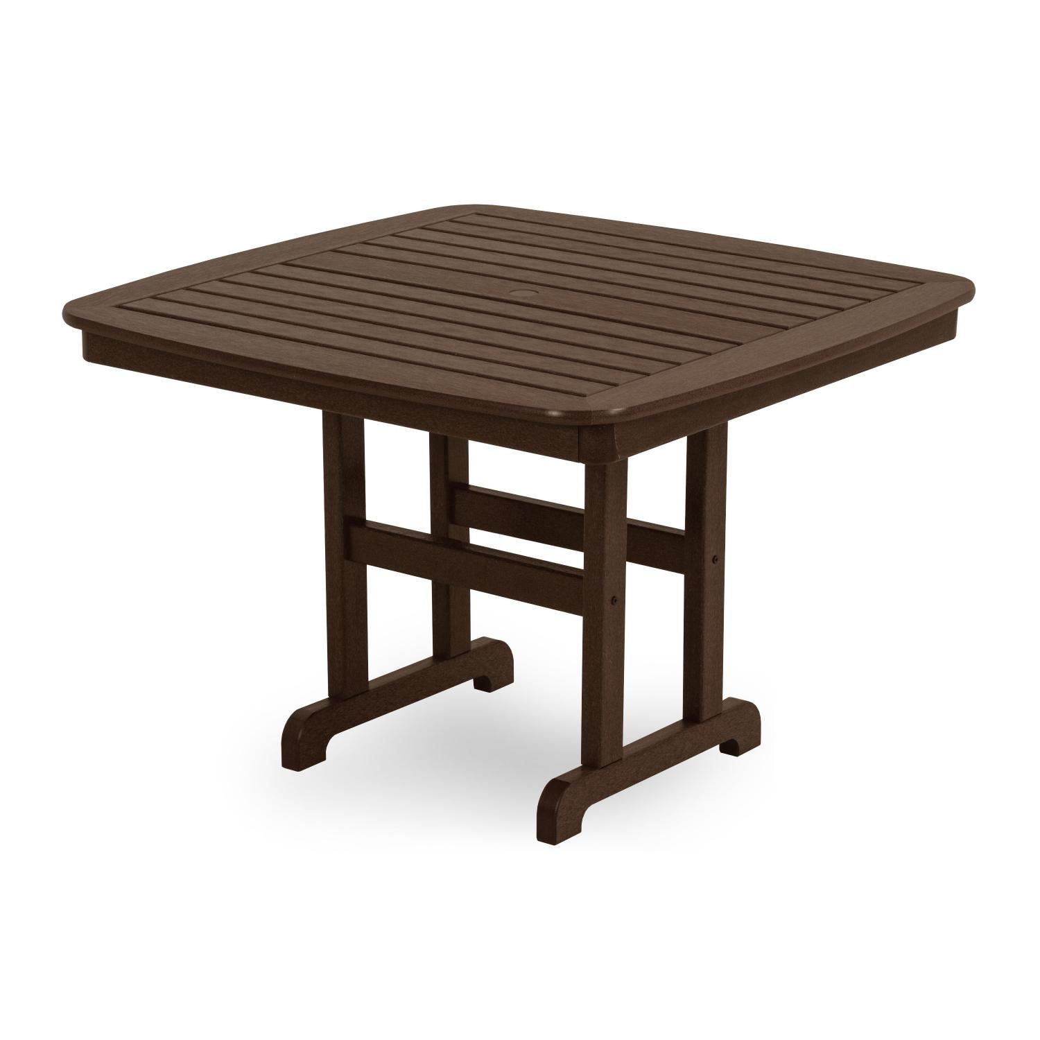 POLYWOOD Nautical Recycled Plastic Wood 44Inch Patio Dining Table