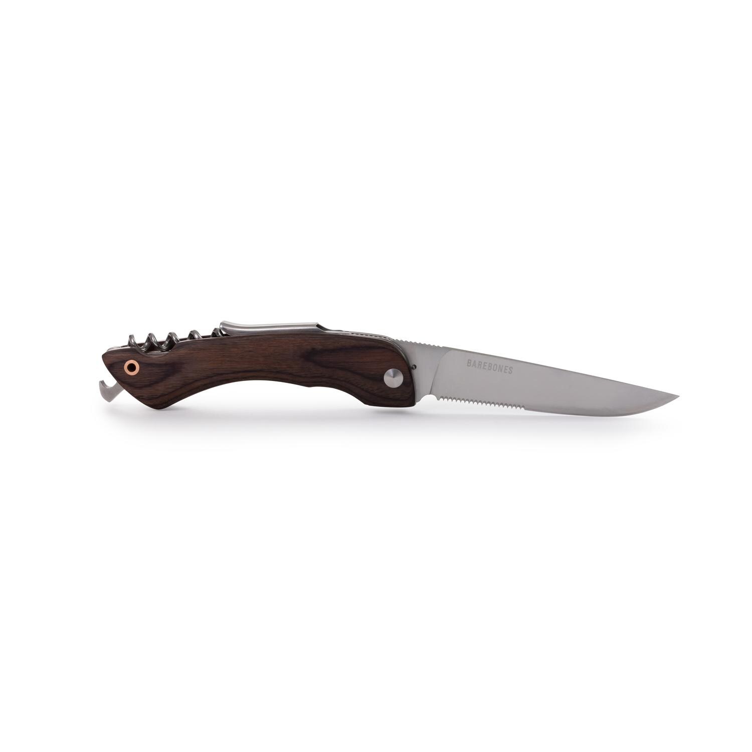 Barebones Living CKW-363 Provisions Corkscrew Knife - Shown With Knife Extended thumbnail