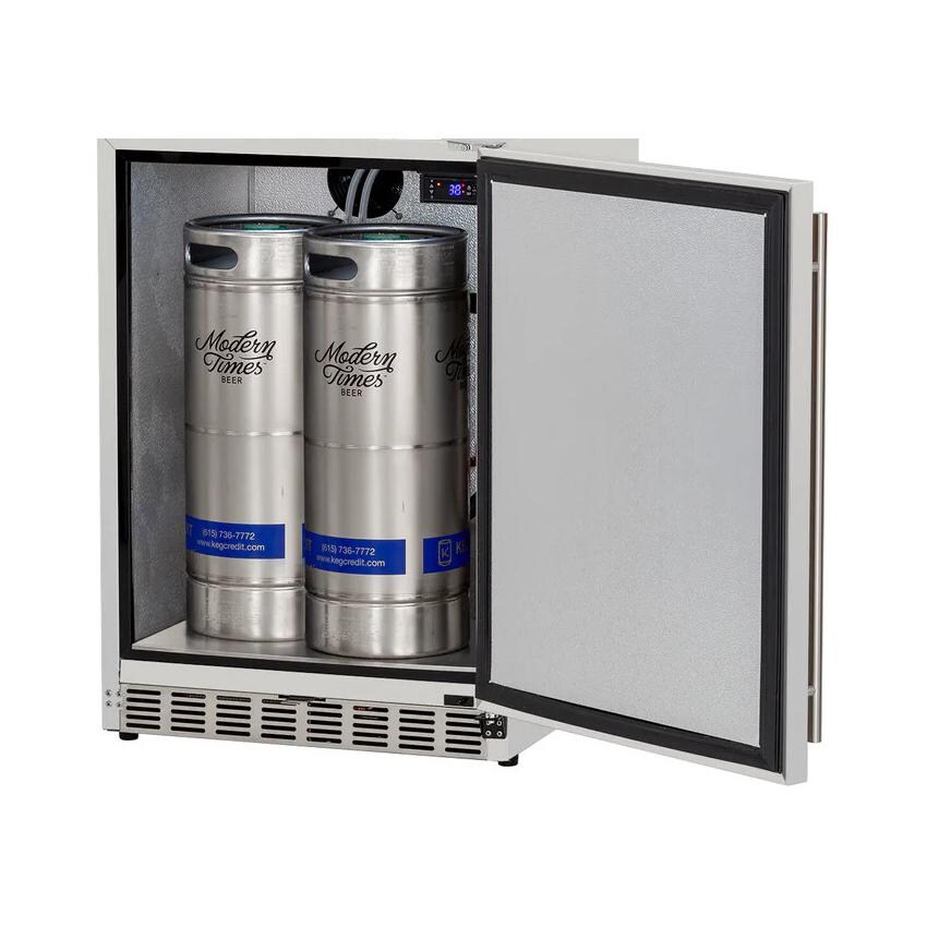 American Made Grills AMG-RFR-24DK 6.6c Deluxe Outdoor Rated Kegerator - No Tap - Interior View thumbnail