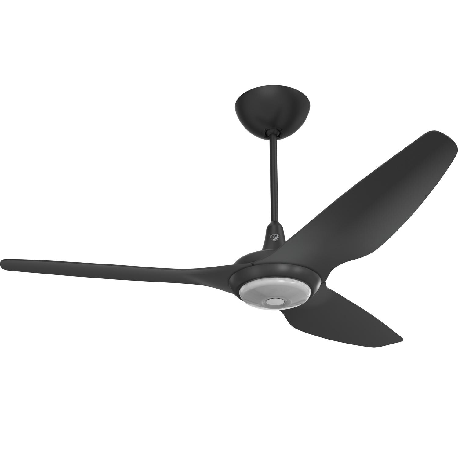 Big Ass Fans 60-Inch Haiku Ceiling Fan Universal Mount W/12-Inch Downrod & Downlight in Black - MK-HK4-052506A258F258G10I12S2