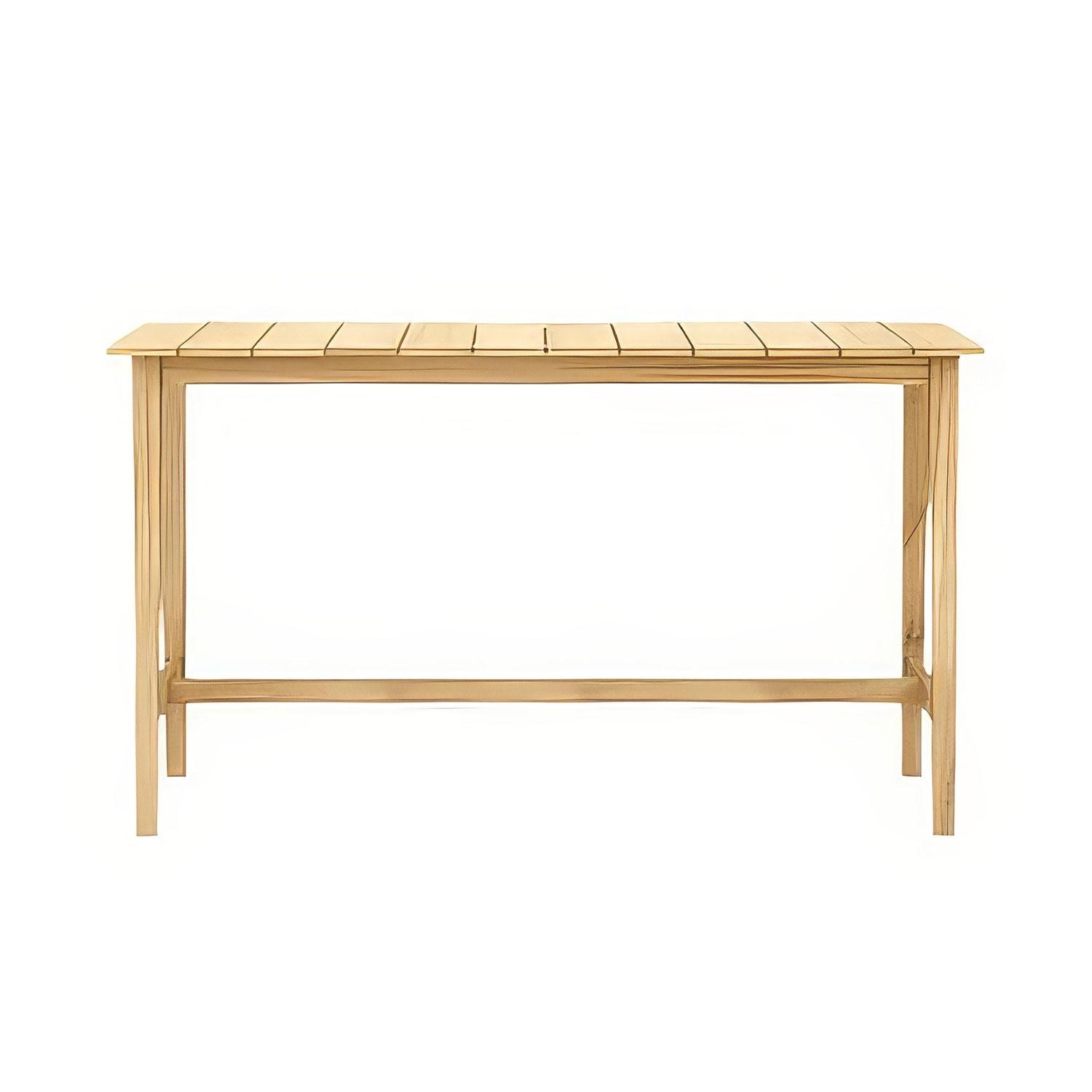 Willowlake 30 Inch Teak Bar Table by Lakeview Outdoor Designs - White Background thumbnail