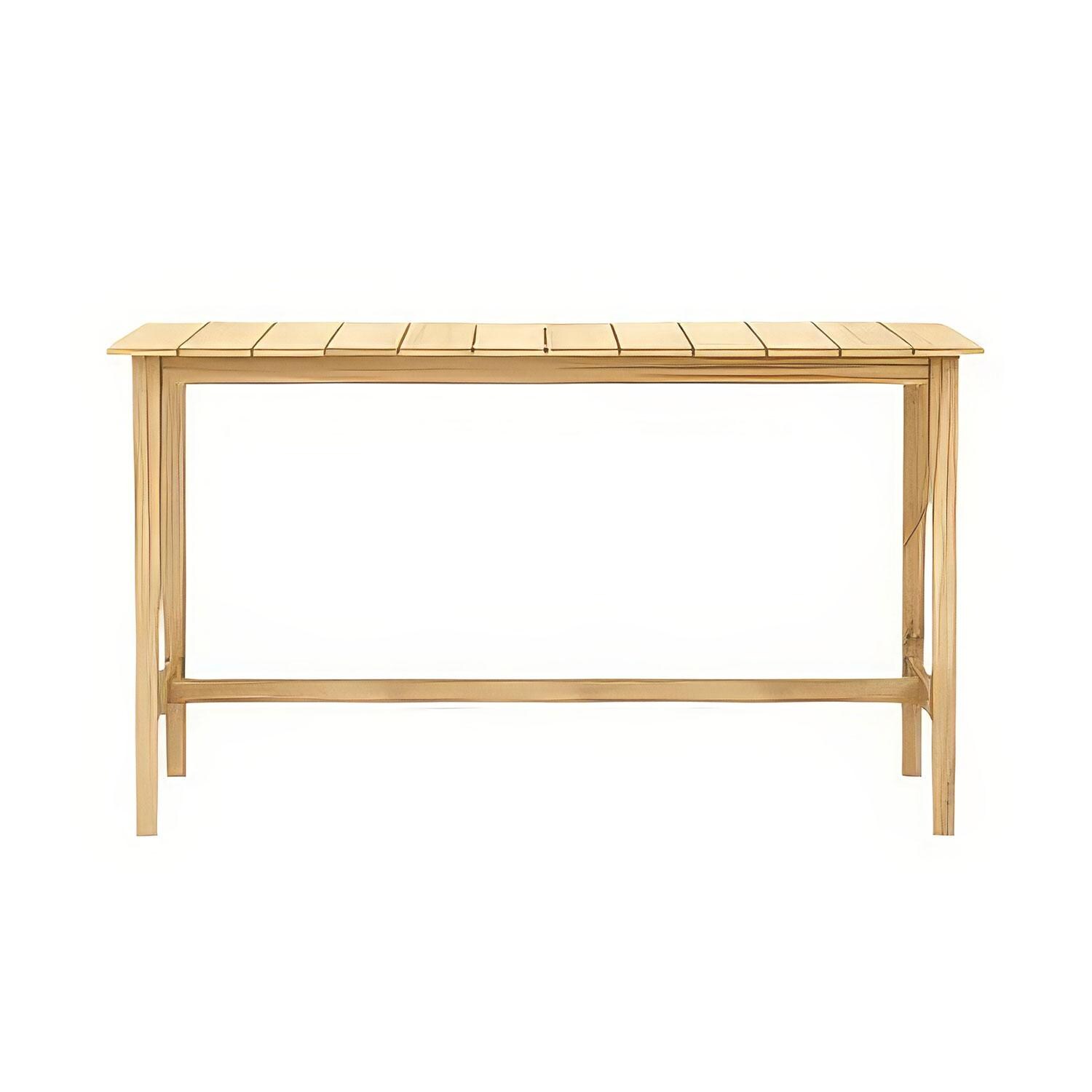 Willowlake 30 Inch Teak Bar Table by Lakeview Outdoor Designs - White Background thumbnail