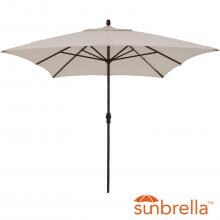 8 Ft. X 11 Ft. Rectangular Aluminum Patio Umbrella W/ Crank Lift By Lakeview Outdoor Designs - Black Frame / Sunbrella Cast Ash Canopy image