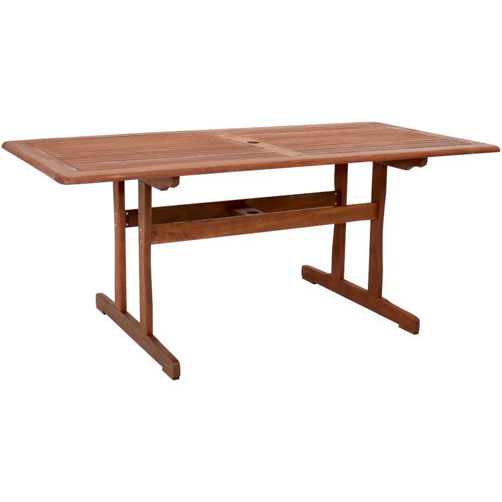 Ultimate Patio 6-Foot Meranti Wood Outdoor Dining Table - Full View thumbnail