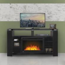 Napoleon Foley 60-Inch Electric Fireplace Media Console with 27-Inch Cinema Firebox - Glossy Black - NEFP27-1015B image