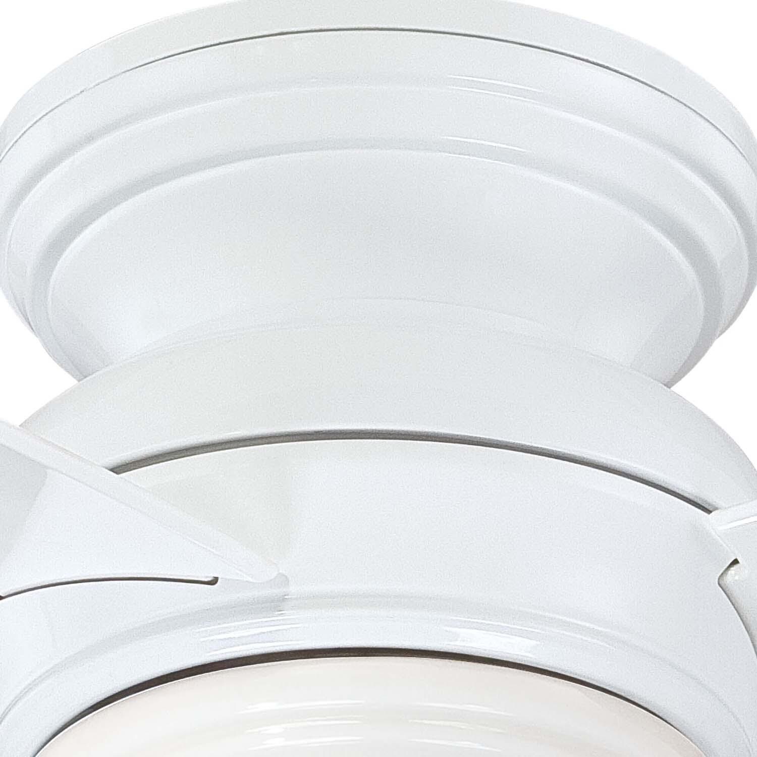 Minka-Aire F594L-WH Traditional Concept 52-Inch 3-Blade LED Ceiling Fan in White Finish w/ White Blades & Opal Glass - Base thumbnail