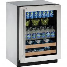 U-Line 2000 Series 24-Inch 4.9 Cu. Ft. Right Hinge Beverage Center With Lock - Stainless Steel - U-2224BEVS-13B image
