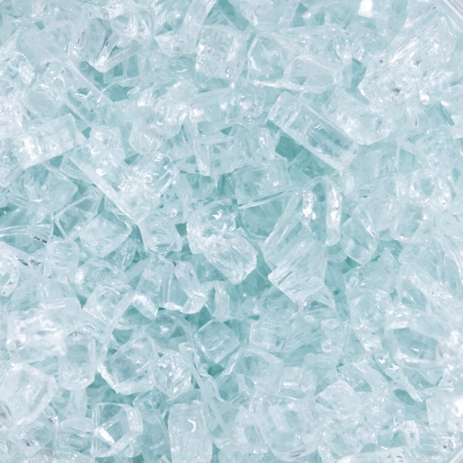 BBQGuys Signature Series 1/4-Inch Ice Clear Non-Reflective Fire Glass - Close-up thumbnail