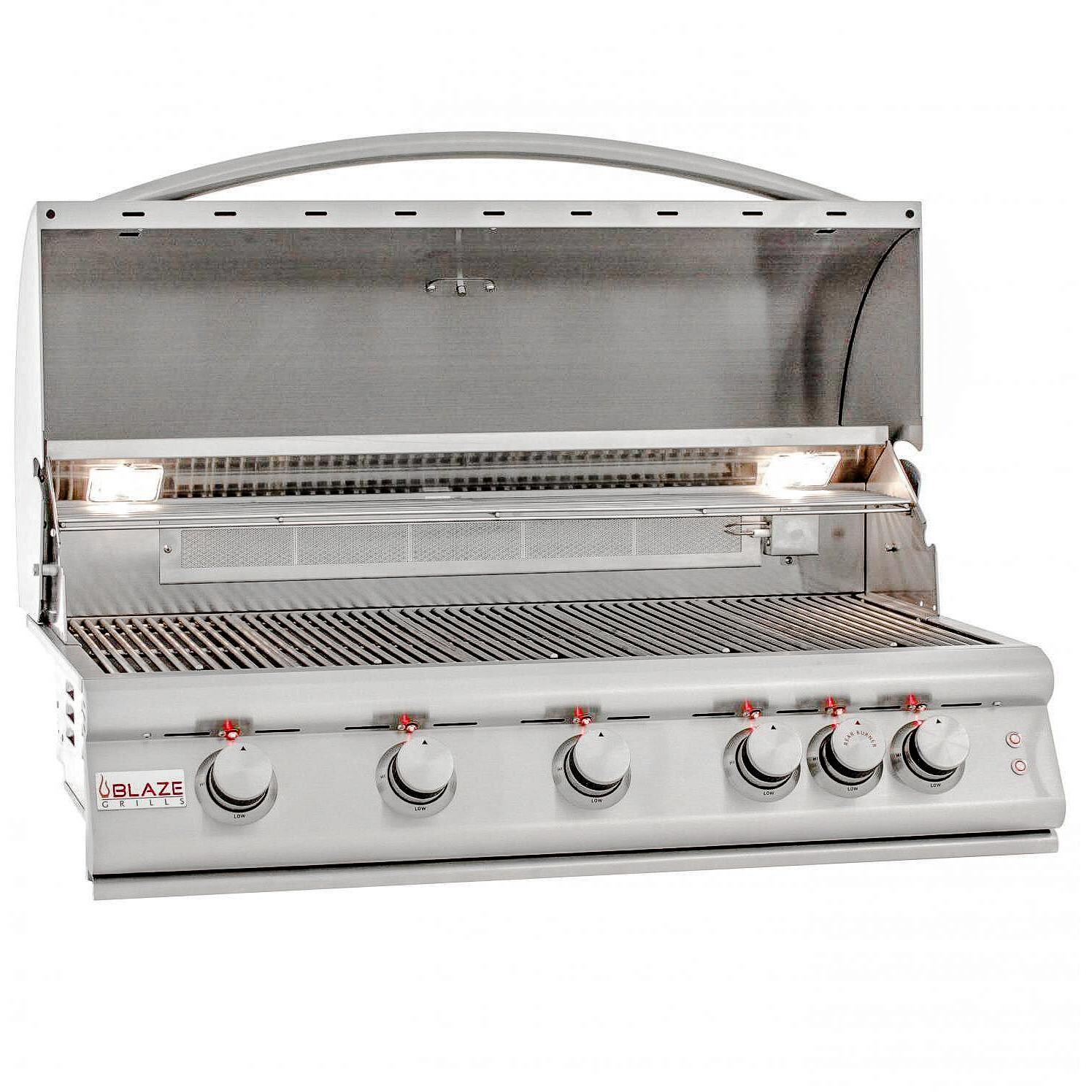 Blaze Premium LTE 40Inch 5Burner BuiltIn Natural Gas Grill With Rear