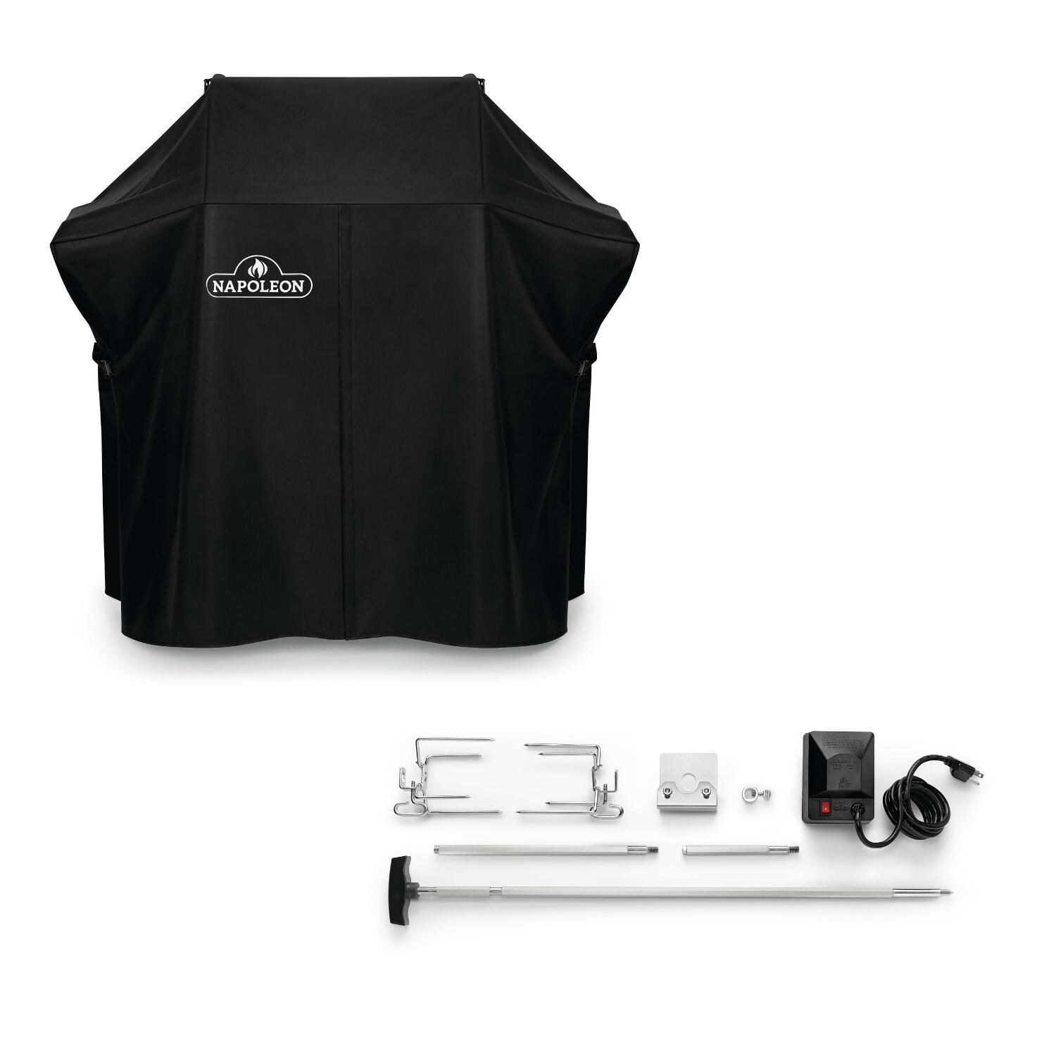 Napoleon Rogue 365 Grill Cover & Rotisserie Kit Bundle