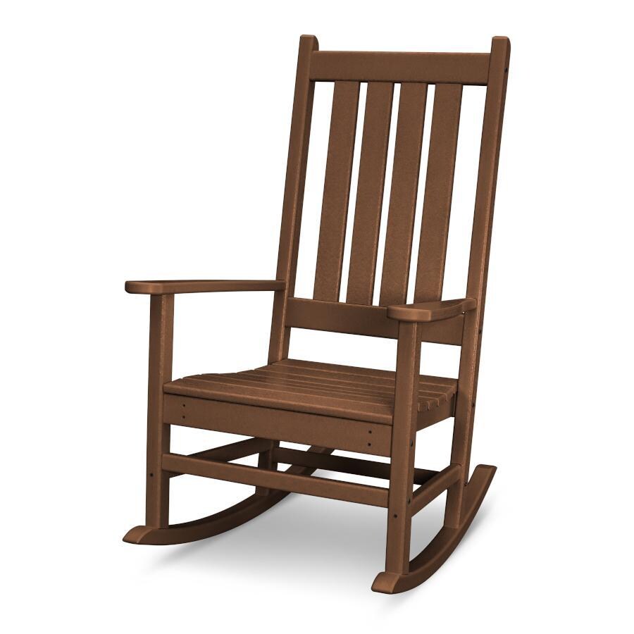 Vineyard Recycled Plastic Rocking Chair in Teak by POLYWOOD
