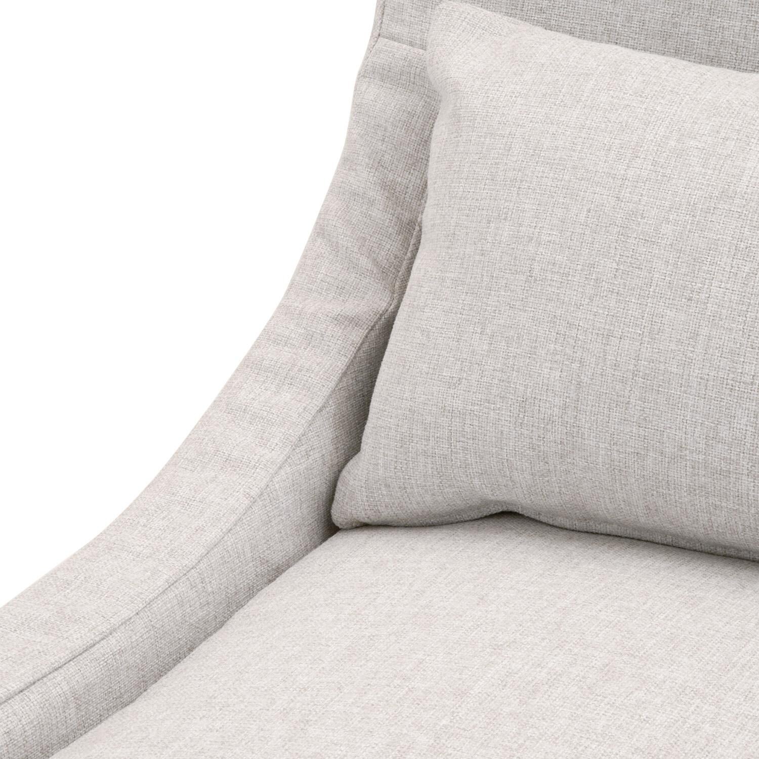 Lakeview Teak Dining Side Chair in Light Gray - Arm Detail thumbnail