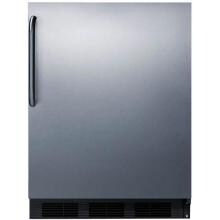 Summit 24-Inch 5.5 Cu. Ft. Compact Refrigerator With Towel Bar Handle - Stainless Steel - FF63BCSS image