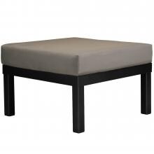 Ashbee Aluminum Patio Ottoman By Telescope Casual - Textured Black/Mushroom image