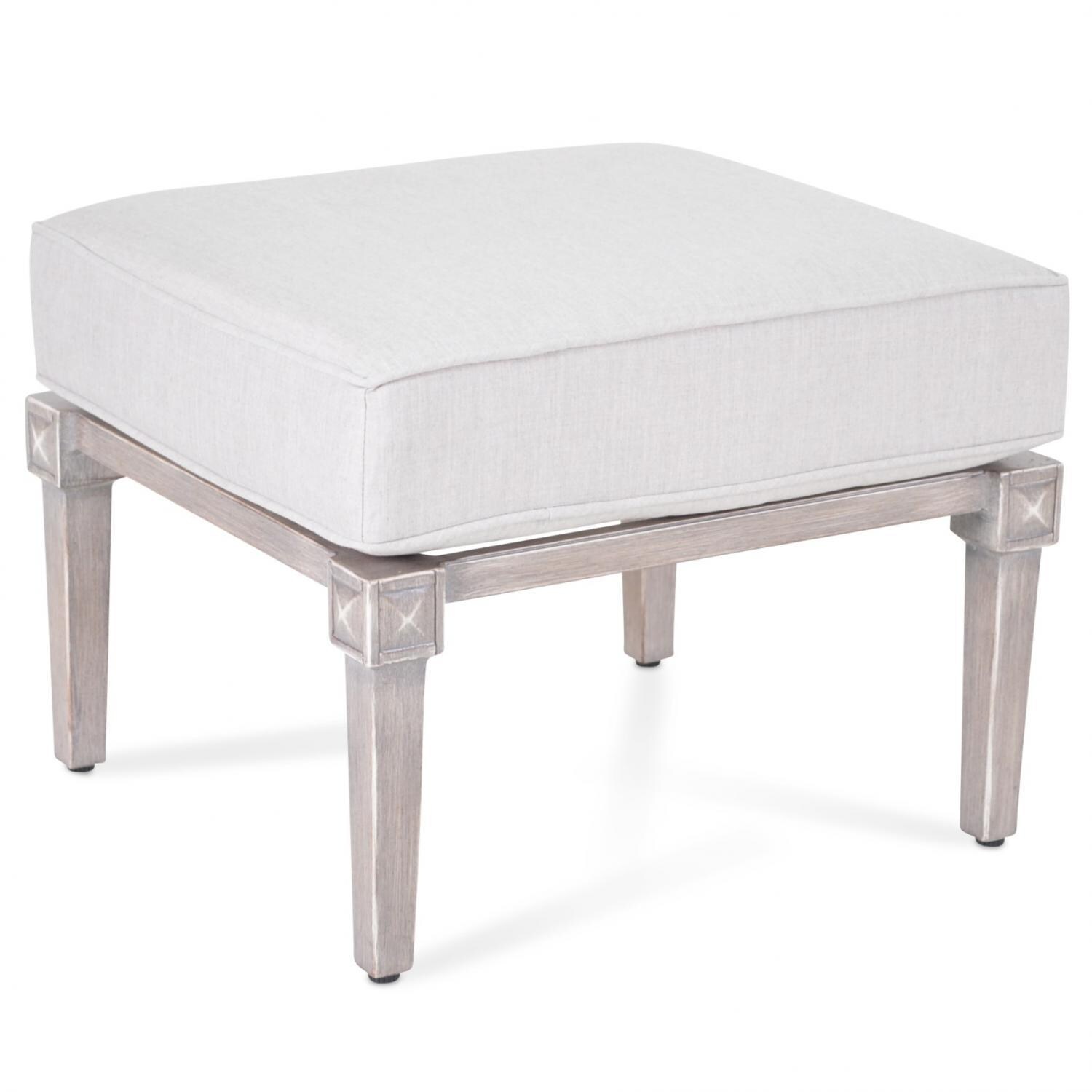 Plank Hide Pelham Aluminum Patio Ottoman W Sunbrella Cast Silver Plank Hide Pelham Aluminum Patio Ottoman W Sunbrella Cast Silver Cushion