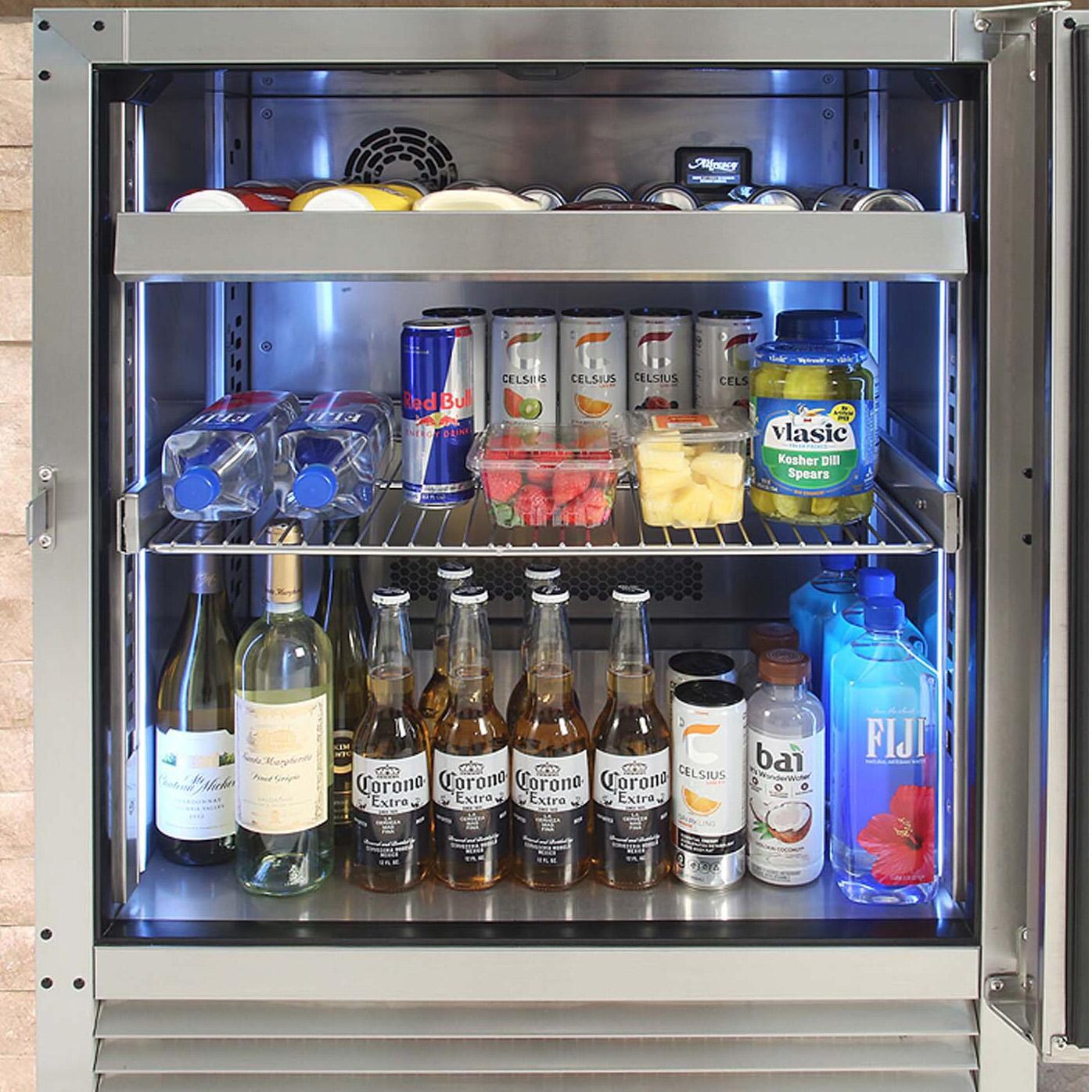Alfresco AR-28 PolarCore 28-in 6.77 Cu.Ft. Outdoor Refrigerator - Door Open - Lifestyle thumbnail