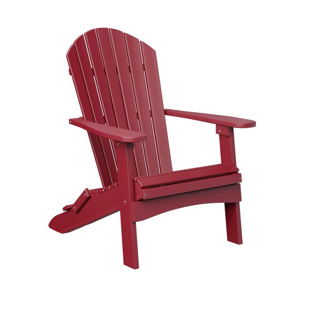 Berlin Gardens Comfo Back Folding Adirondack Chair - Scarlet Red thumbnail