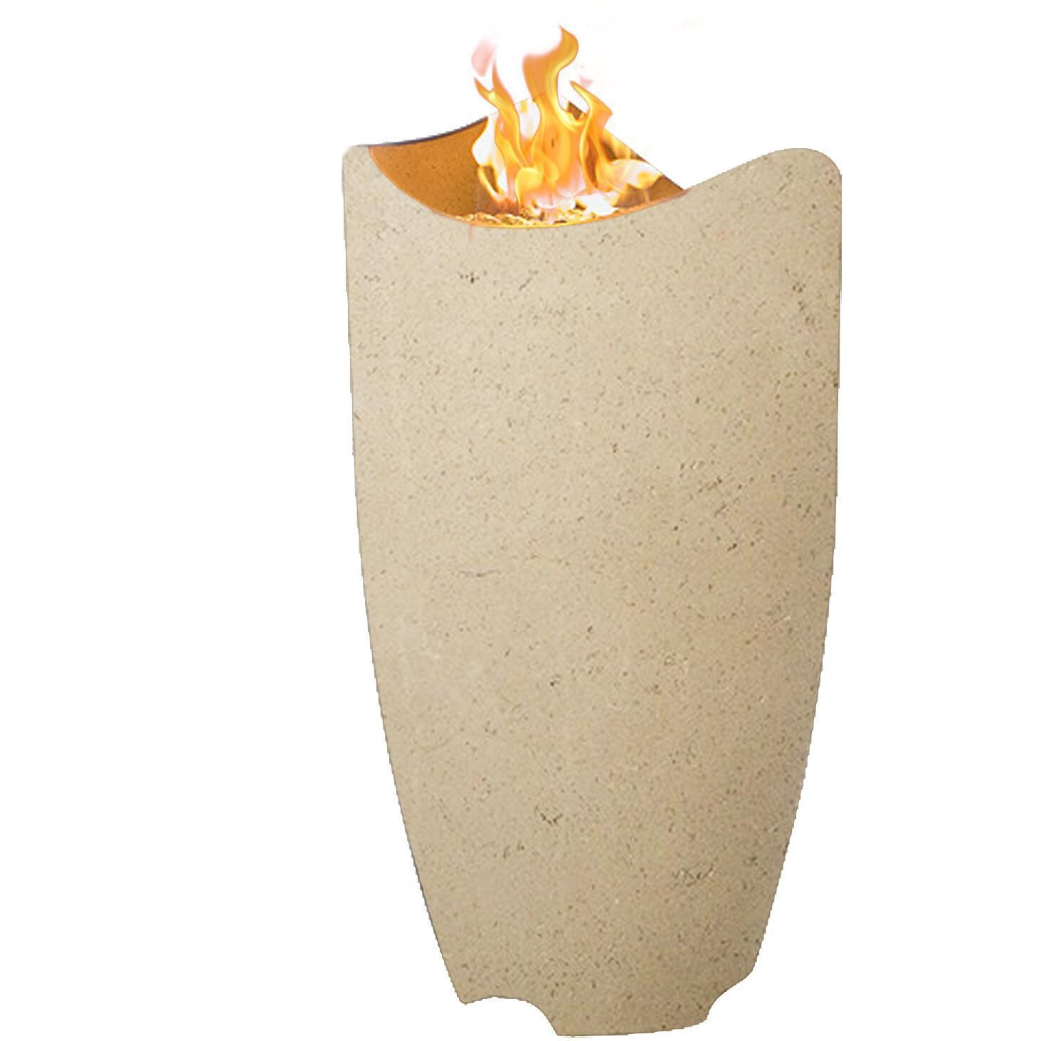 American Fyre Designs Wave 20-Inch Propane Gas Fire Urn - Cafe Blanco thumbnail