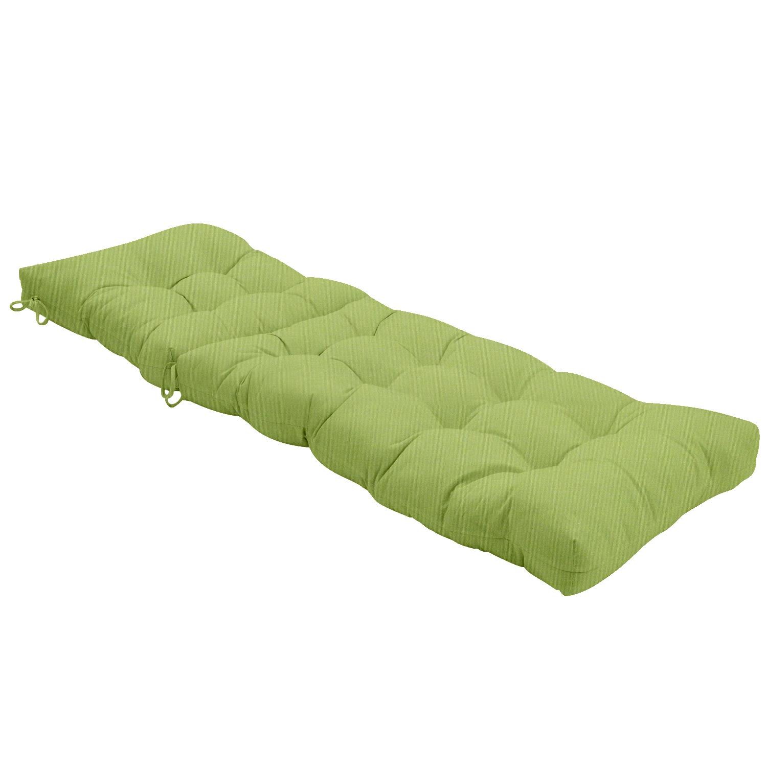 Sunbrella Canvas Ginkgo Extra Long Outdoor Replacement Chaise Lounge Cushion By UltimatePatio.com - Reclined View thumbnail