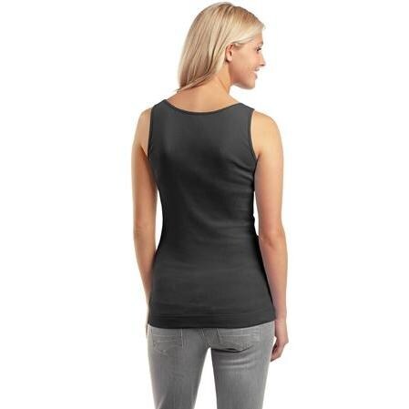 District Threads Ladies Perfect Fit 1x1 Tank 4XL - Charcoal