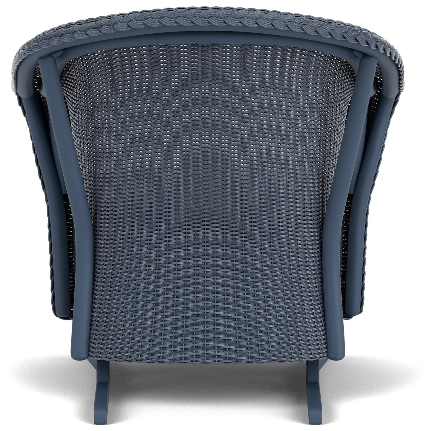 Lloyd Flanders Reflections Spring Rocker W/ Padded Seat in Denim Blue Finish - Back thumbnail