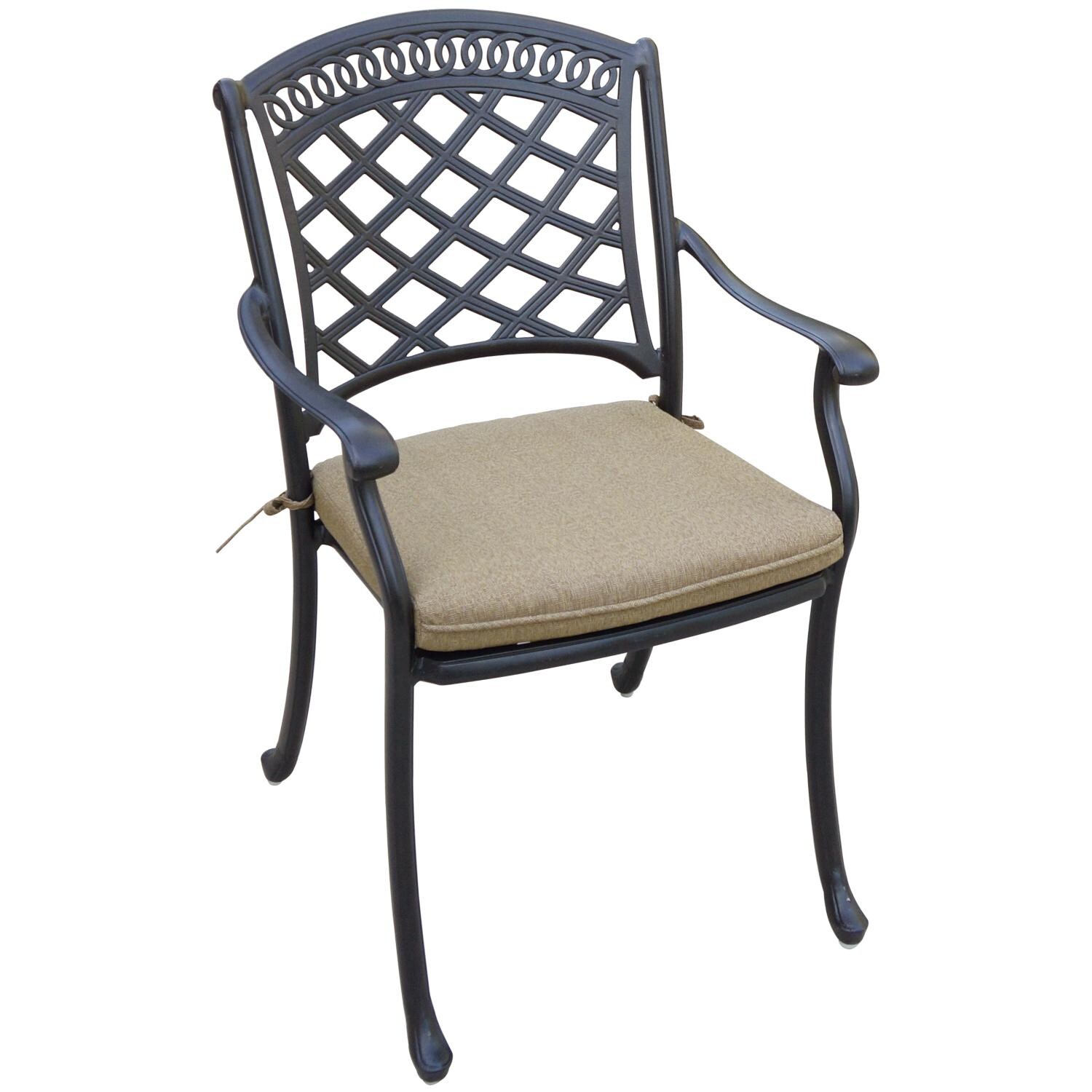 Darlee 201030-9PC-60XLD Sedona 9 Piece Cast Aluminum Patio Dining Set W/ 92 X 42 Inch Rectangular Dining Table & Sesame Cushions - Dining Arm Chair thumbnail