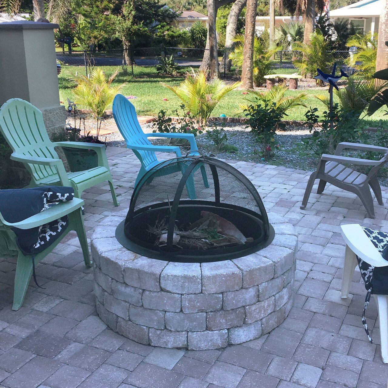 Ultimate Patio 22-Inch Easy Access Fire Pit Spark Screen - Over the Fire Pit thumbnail