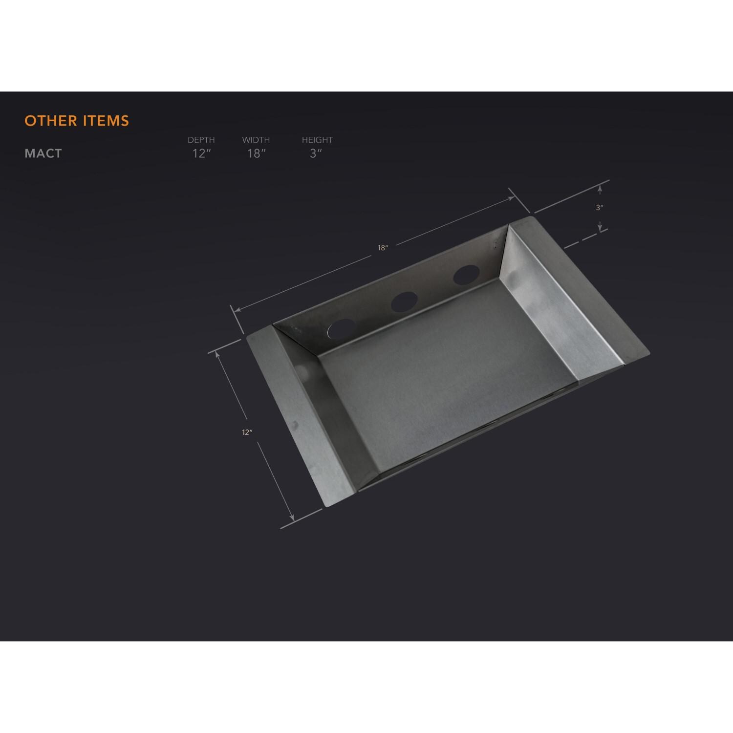 Mont Alpi Charcoal Tray - MACT - Dimensions thumbnail