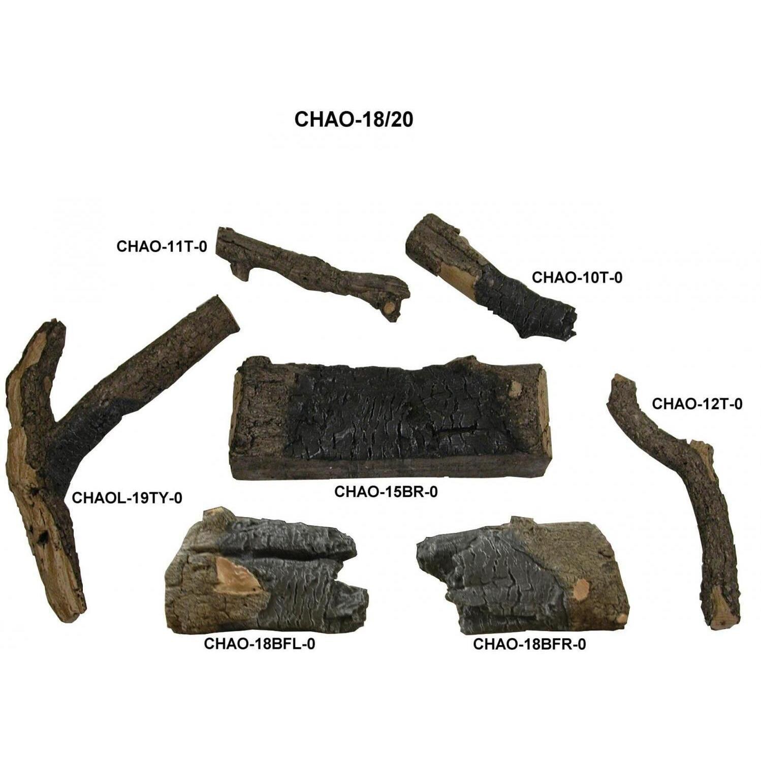 Peterson Real Fyre 18-Inch Charred American Oak Log Breakdown thumbnail