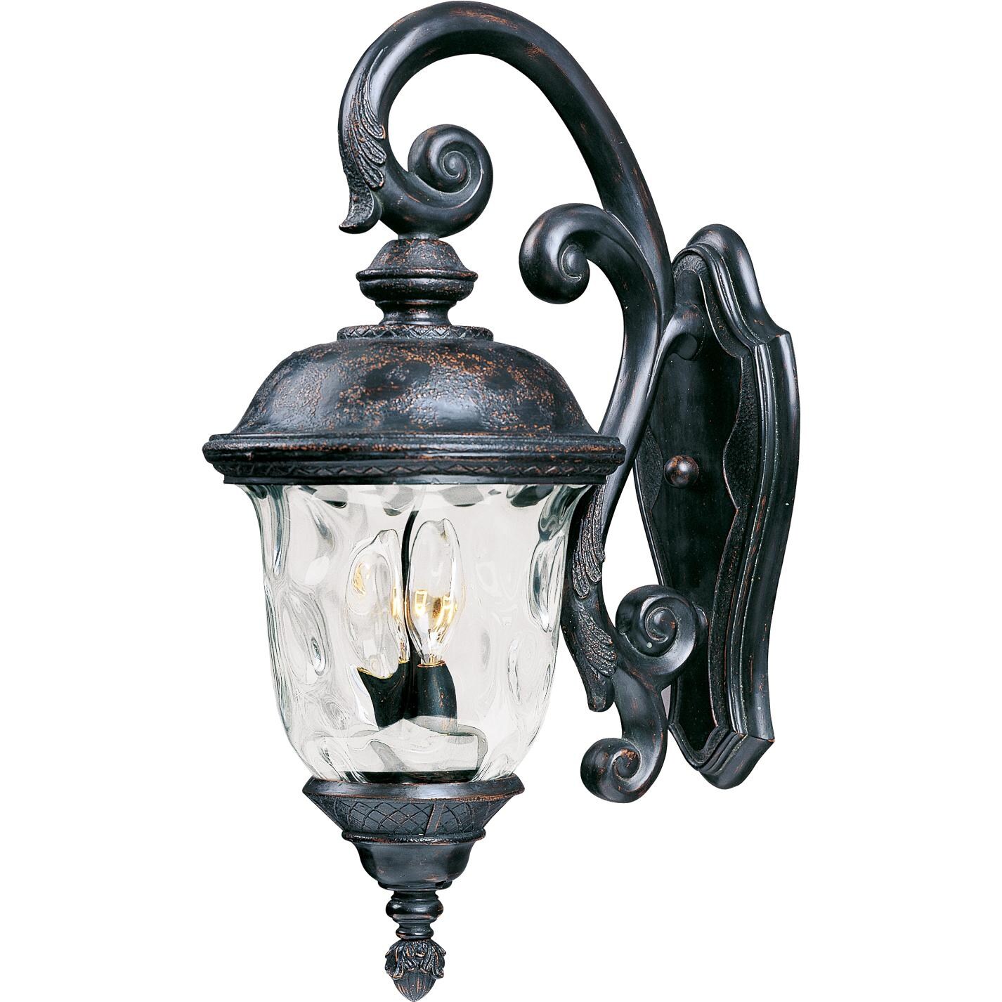 Maxim Carriage House VX Three Light 26-Inch Outdoor Wall Light - Oriental Bronze - 40497WGOB