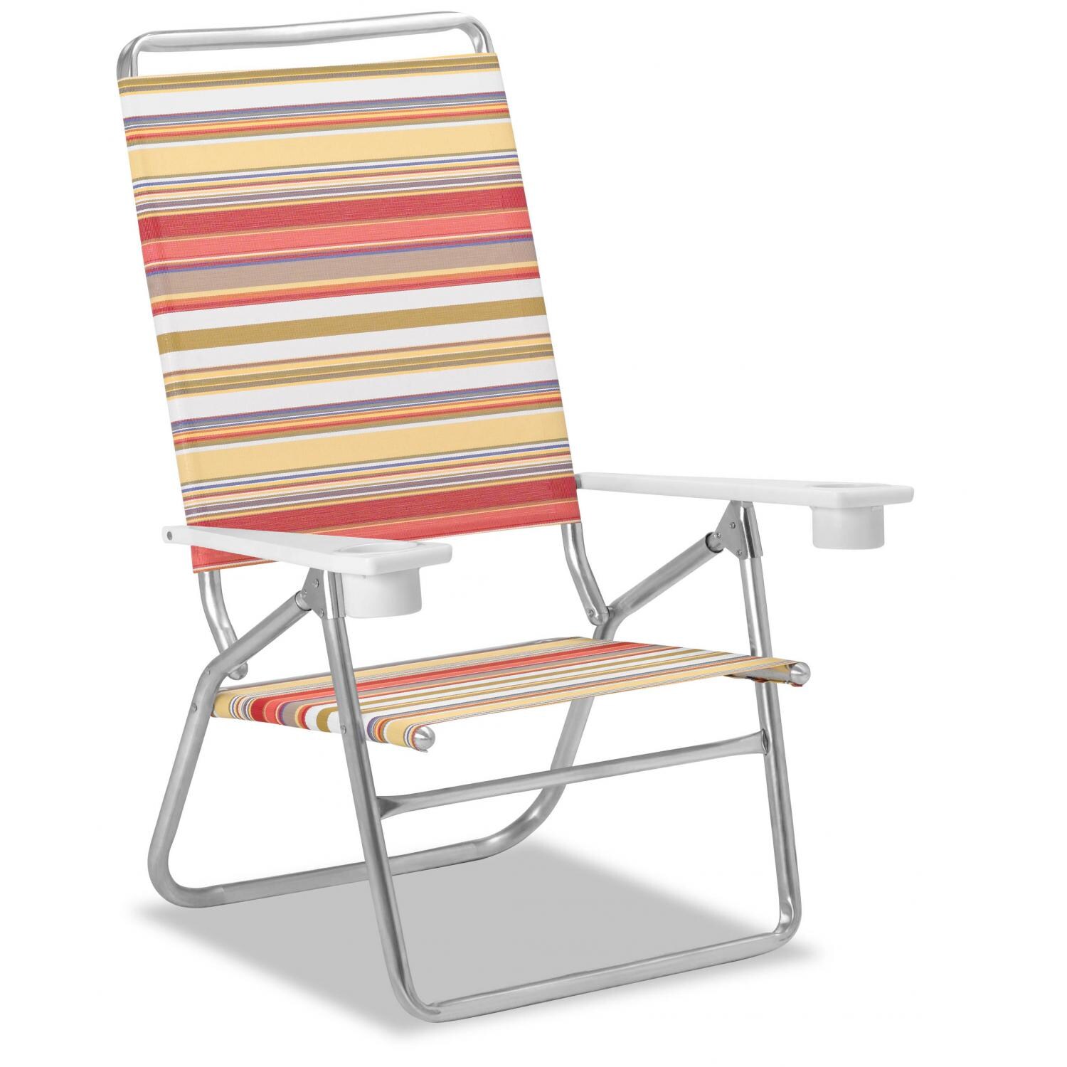 Light N Easy High Boy Folding Aluminum Beach Chair With Cupholders By Telescope Casual - Fiesta thumbnail