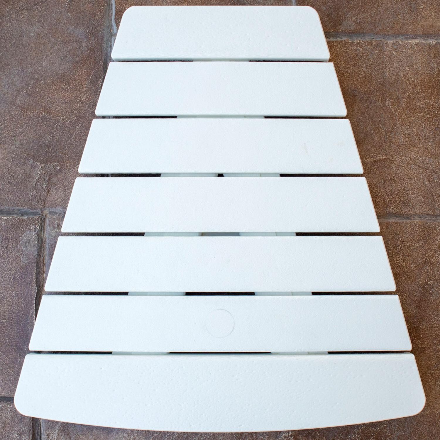 POLYWOOD Classic Series Angled Adirondack Connecting Table - Black - Tabletop Detail (White Finish Shown) thumbnail