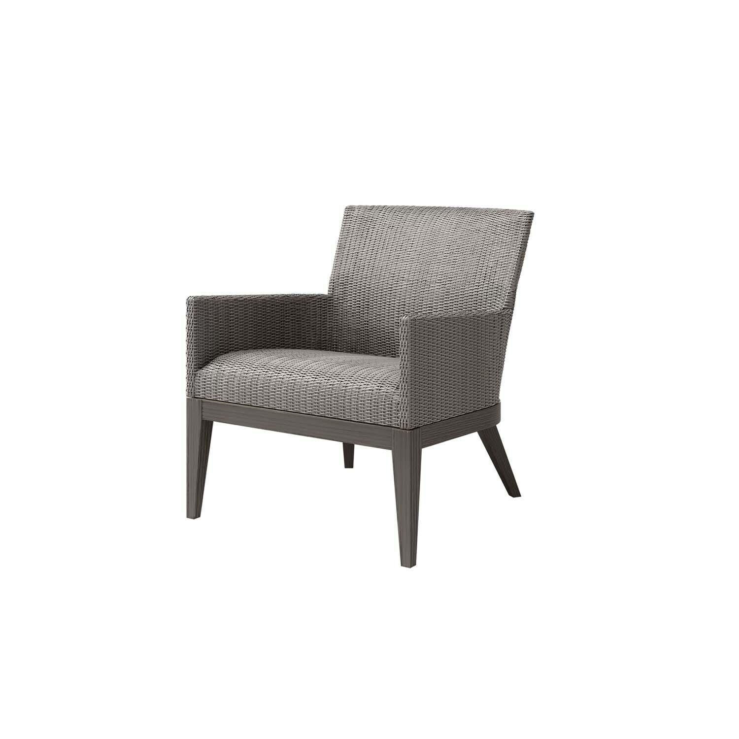 Siena Wicker & Aluminum Club Chair in Fog/Smoke By Ebel - White Background thumbnail