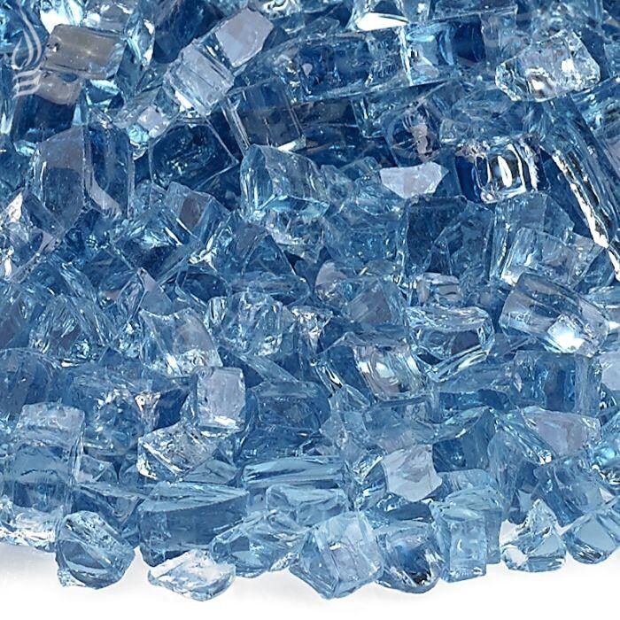BBQGuys Signature 1/4-Inch Pacific Blue Fire Glass - 10 Pounds