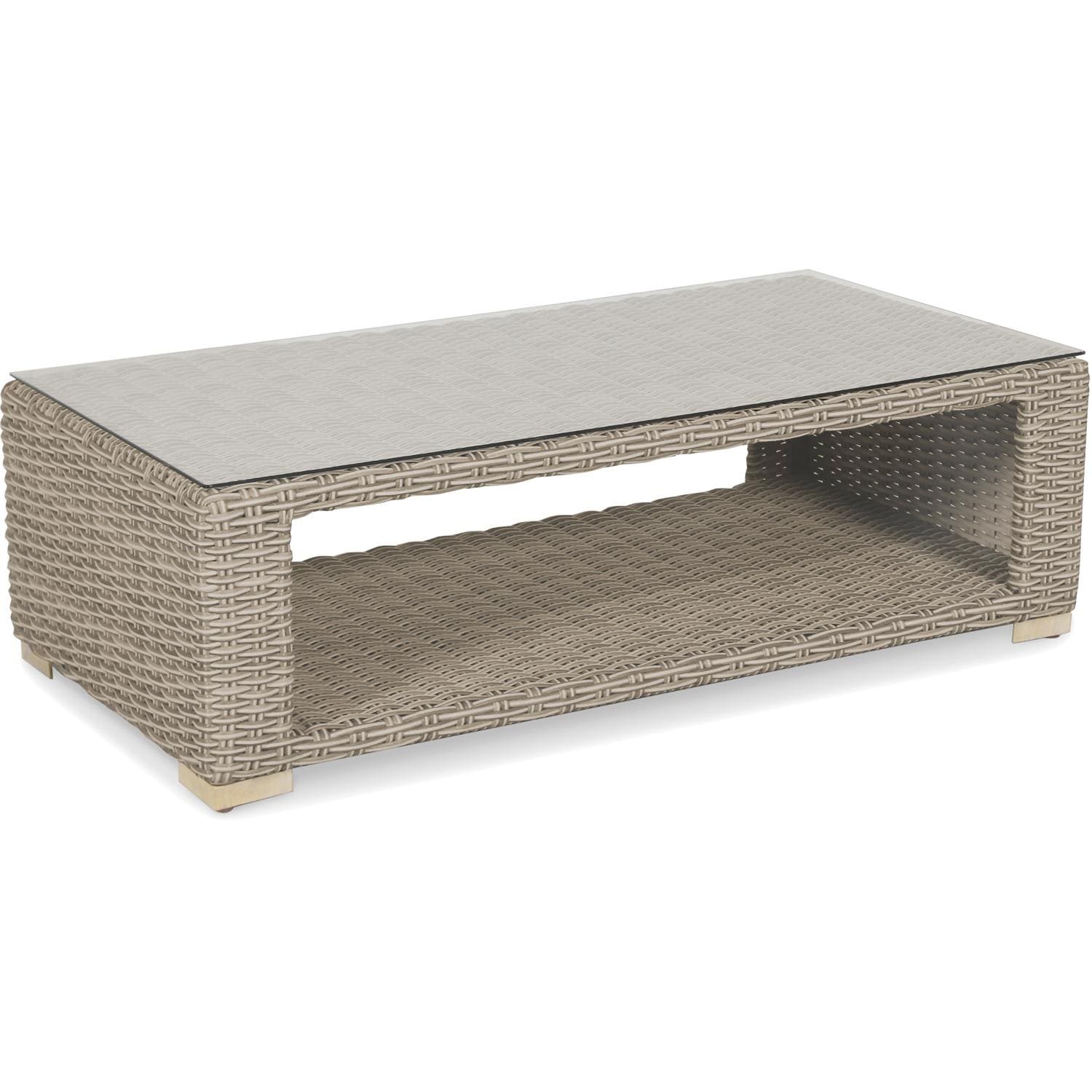 Palma Luxe 4 Pc Wicker Seating Set in Oyster / Cast Silver - Table - White Background thumbnail