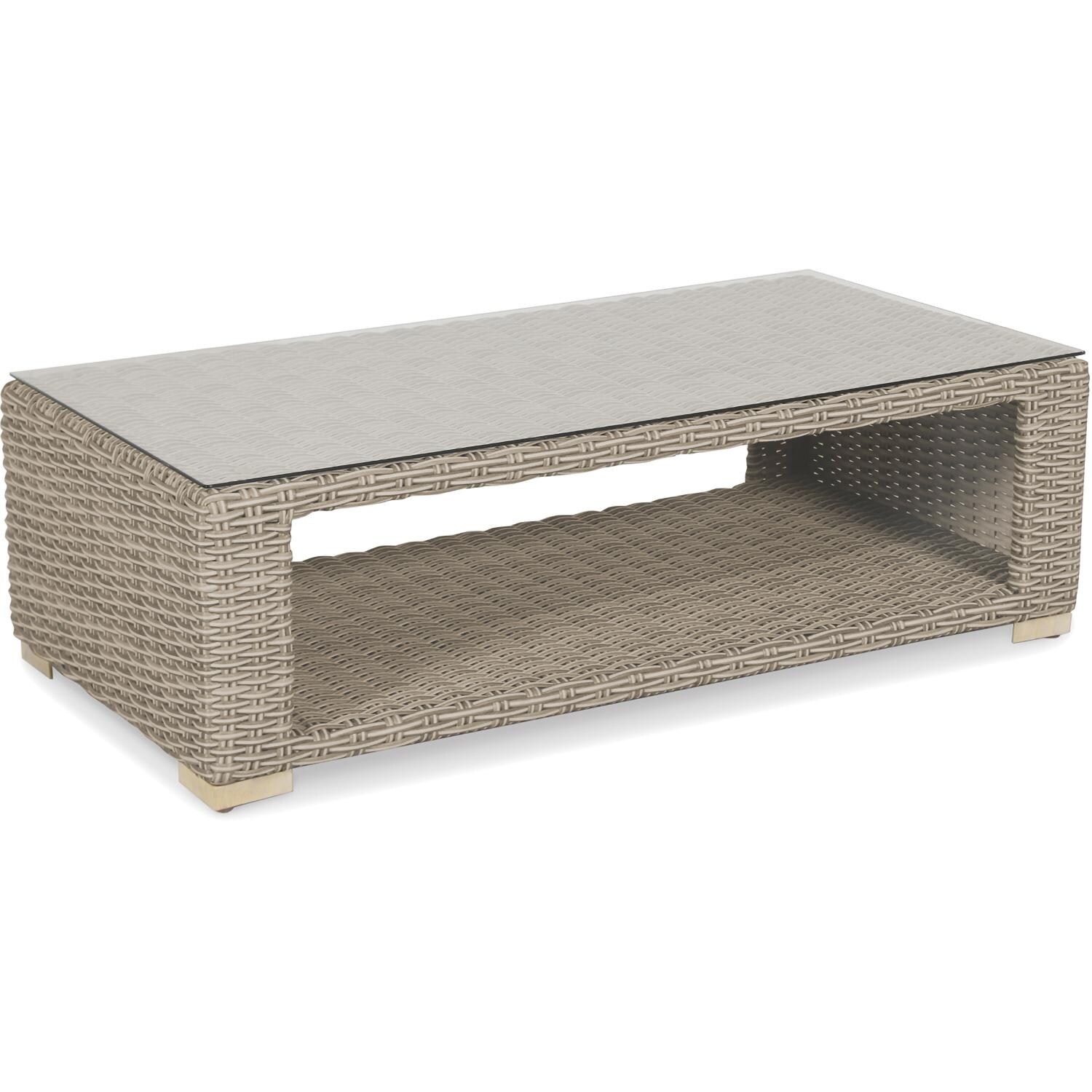 Palma Luxe 4 Pc Wicker Seating Set in Oyster / Cast Silver - Table - White Background thumbnail