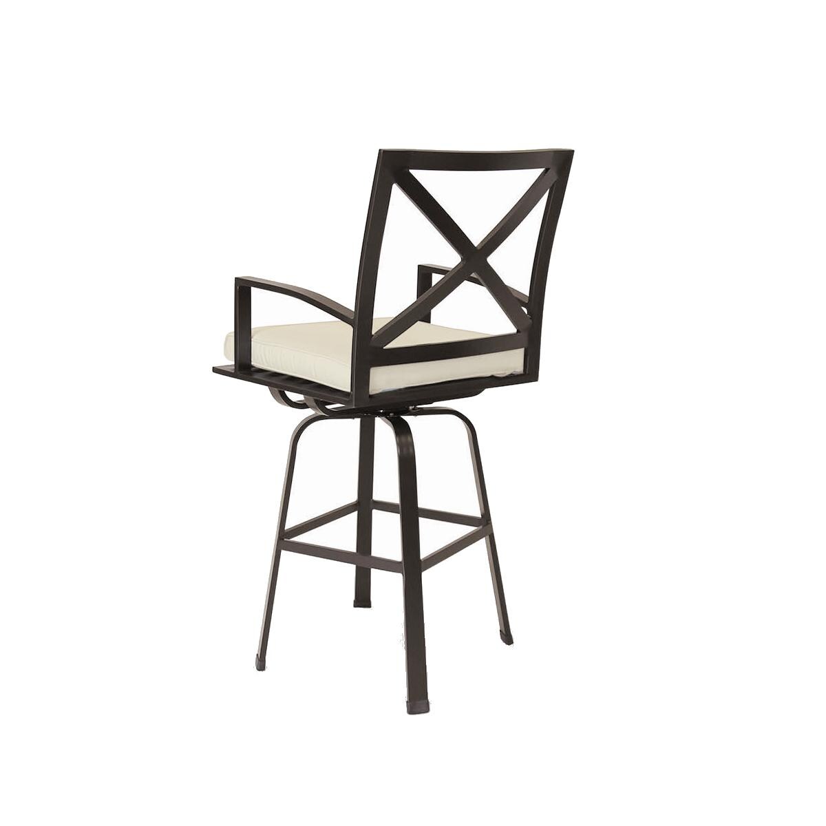 La Jolla 2 Piece Aluminum Patio Swivel Bar Stool -Back View thumbnail