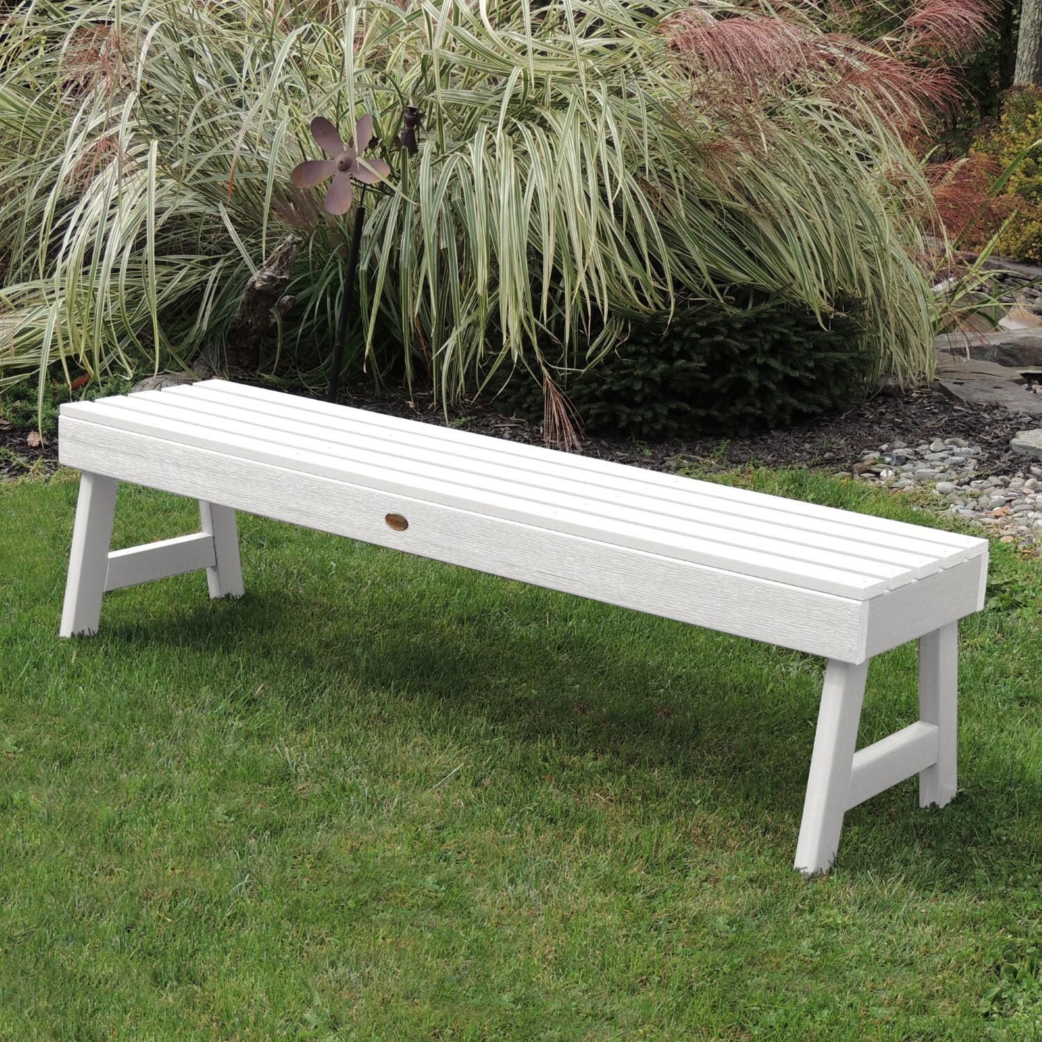 Lakeview Elm Pointe 5-Foot Garden Bench - White thumbnail
