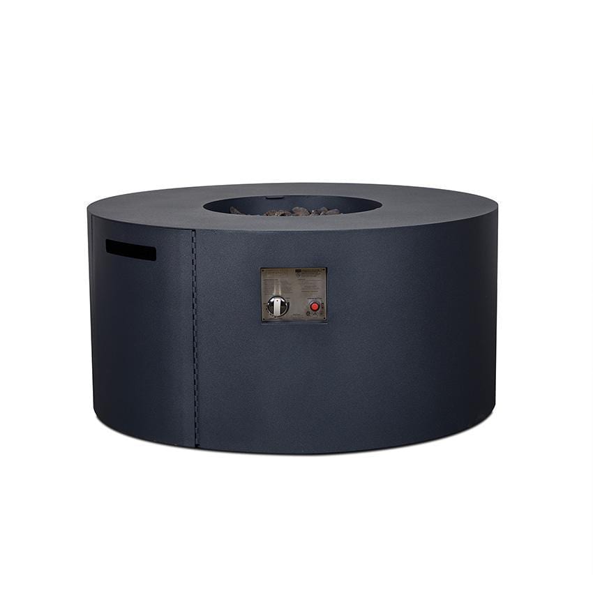 Covewood 4292LP-CHRC 41 Inch Round Aluminum Propane Fire Pit Table in Black by BBQGuys Signature - Controls - White Background thumbnail
