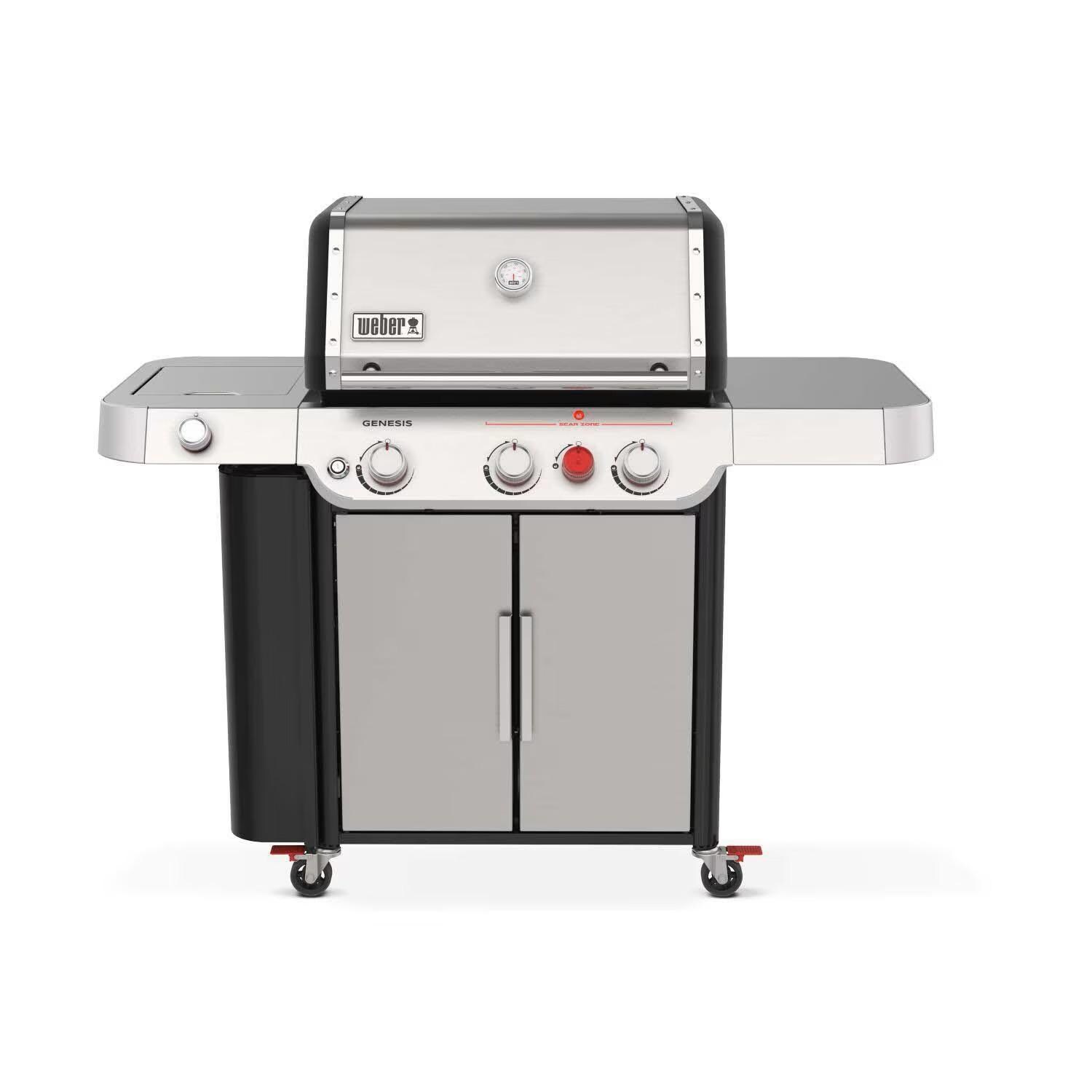 Weber 1500537 GENESIS S-335 Propane Gas Grill in Stainless Steel - White Background thumbnail