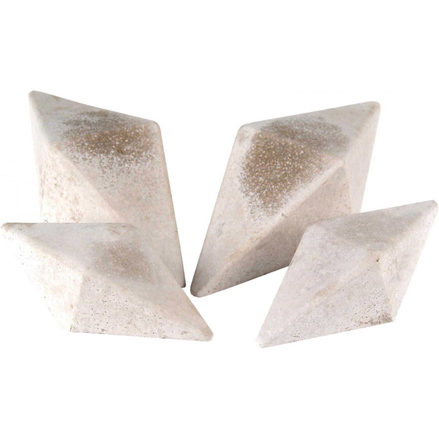 Peterson Gas Logs Decorative Geo Shapes Ivory 4-Sided Diamond Set - Set Of 4 thumbnail