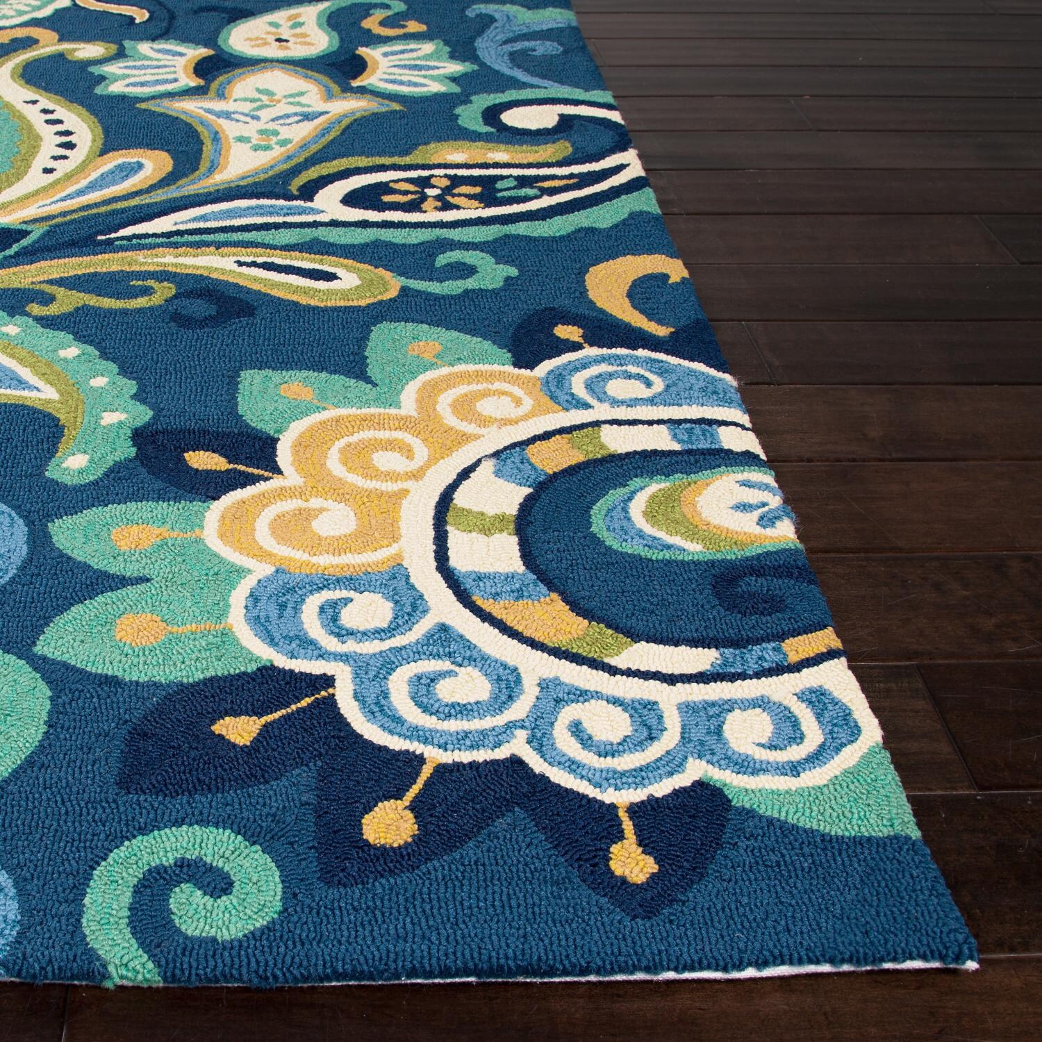 Jaipur Rugs Barcelona Calico 7.6 X 9.6 Indoor/Outdoor Rug - Corner and Edge Detail thumbnail