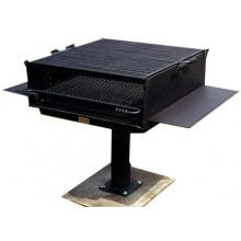 Pilot Rock Campground BBQ Charcoal Grill On Post - L-1500/ S B8