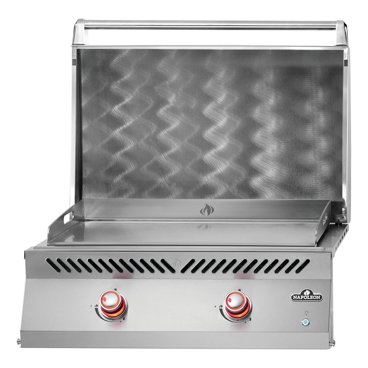 Napoleon BIG32FTNSS 700 Series 32 Inch Built-in Natural Gas Griddle - On - White Background thumbnail
