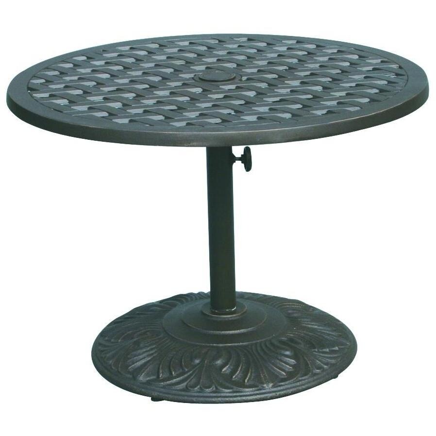 Darlee Series 30 30 Inch Cast Aluminum Pedestal Patio Chat Table