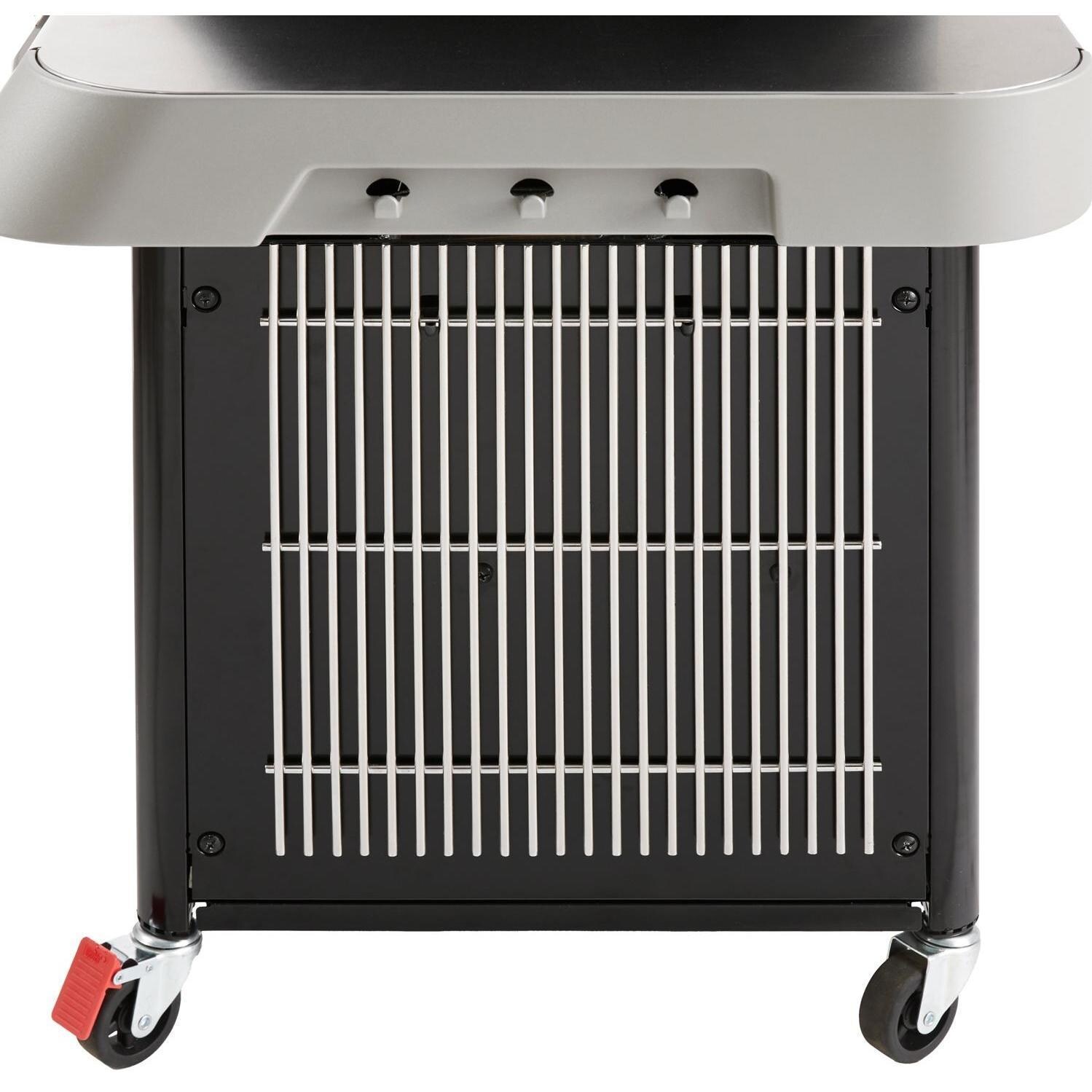 Weber GENESIS 38410001 E-435 Natural Gas Grill with Sear Burner & Side Burner - Black - Cooking Grate Storage - Detail thumbnail